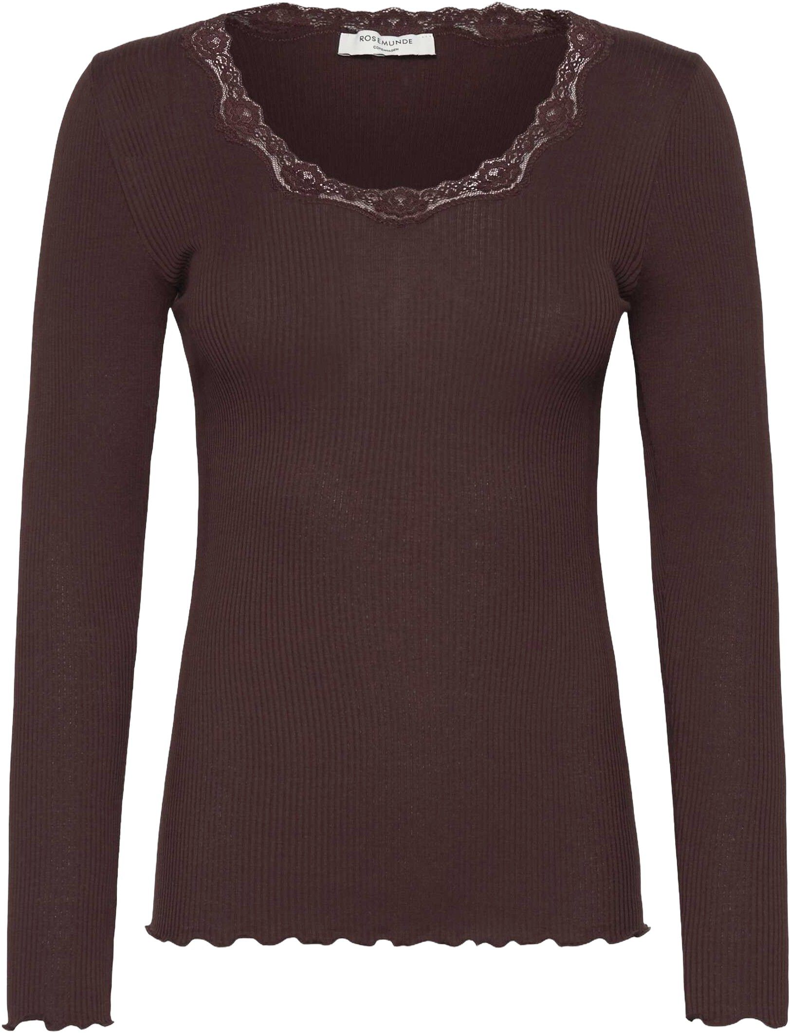 RWBabette Silk LS U-neck Lace T-shirt