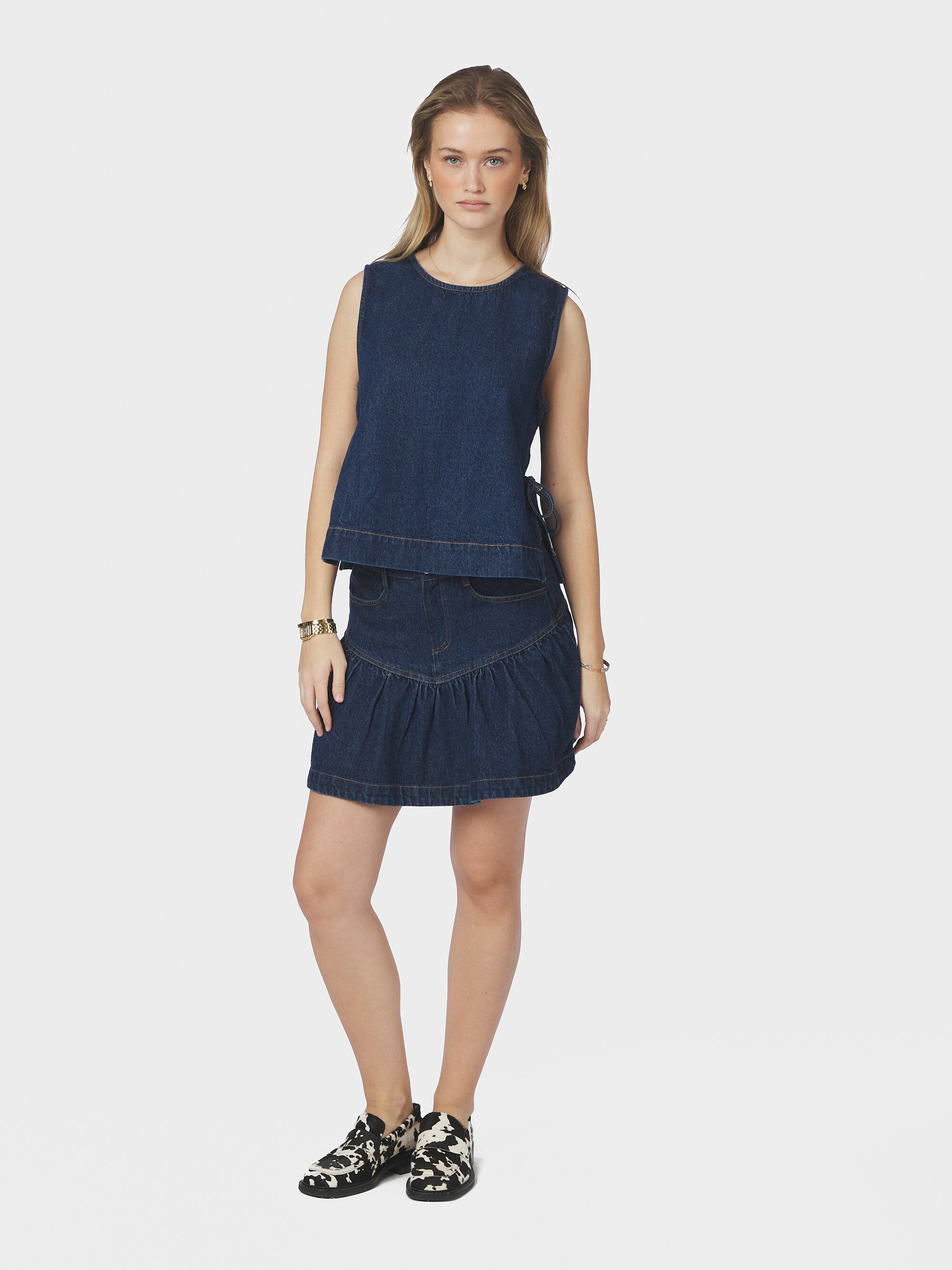 Tripa Denim Frill Skirt