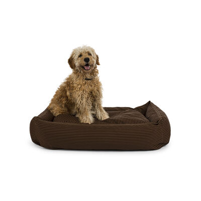 Fossflakes Dog bed Brown pinstripe