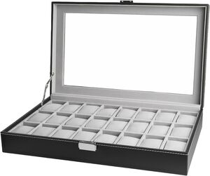 Ditur Watch Box 24 Watches Black Synthetic leather KXD0486