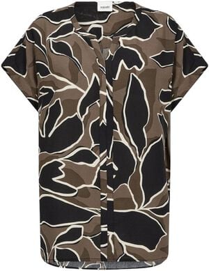 Curvy WA-ATHALIA 1 Bluse M&oslash;rk brun