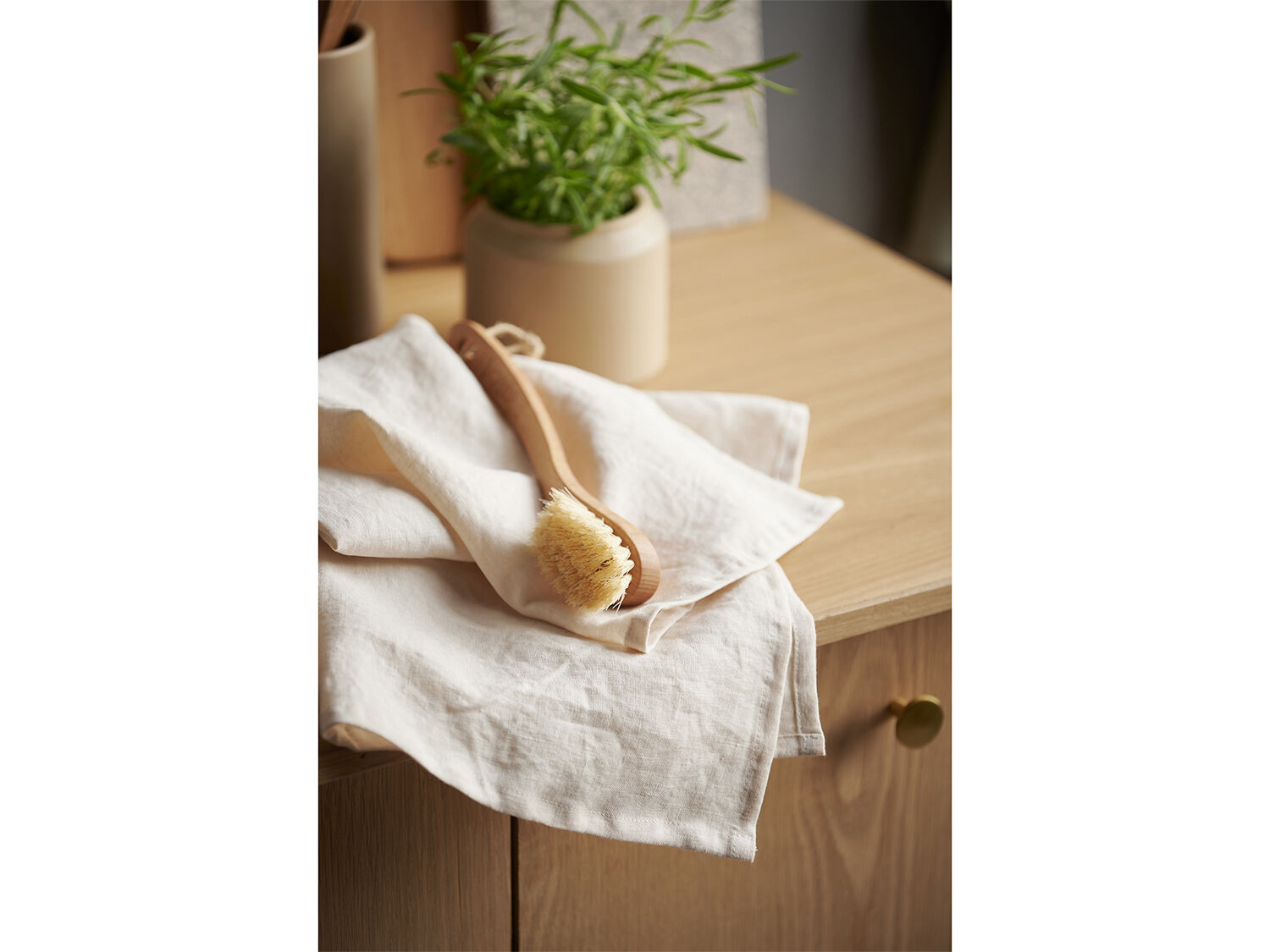 Kj&oslash;kkenh&aring;ndkle 50x70 Pure Linen Ecru