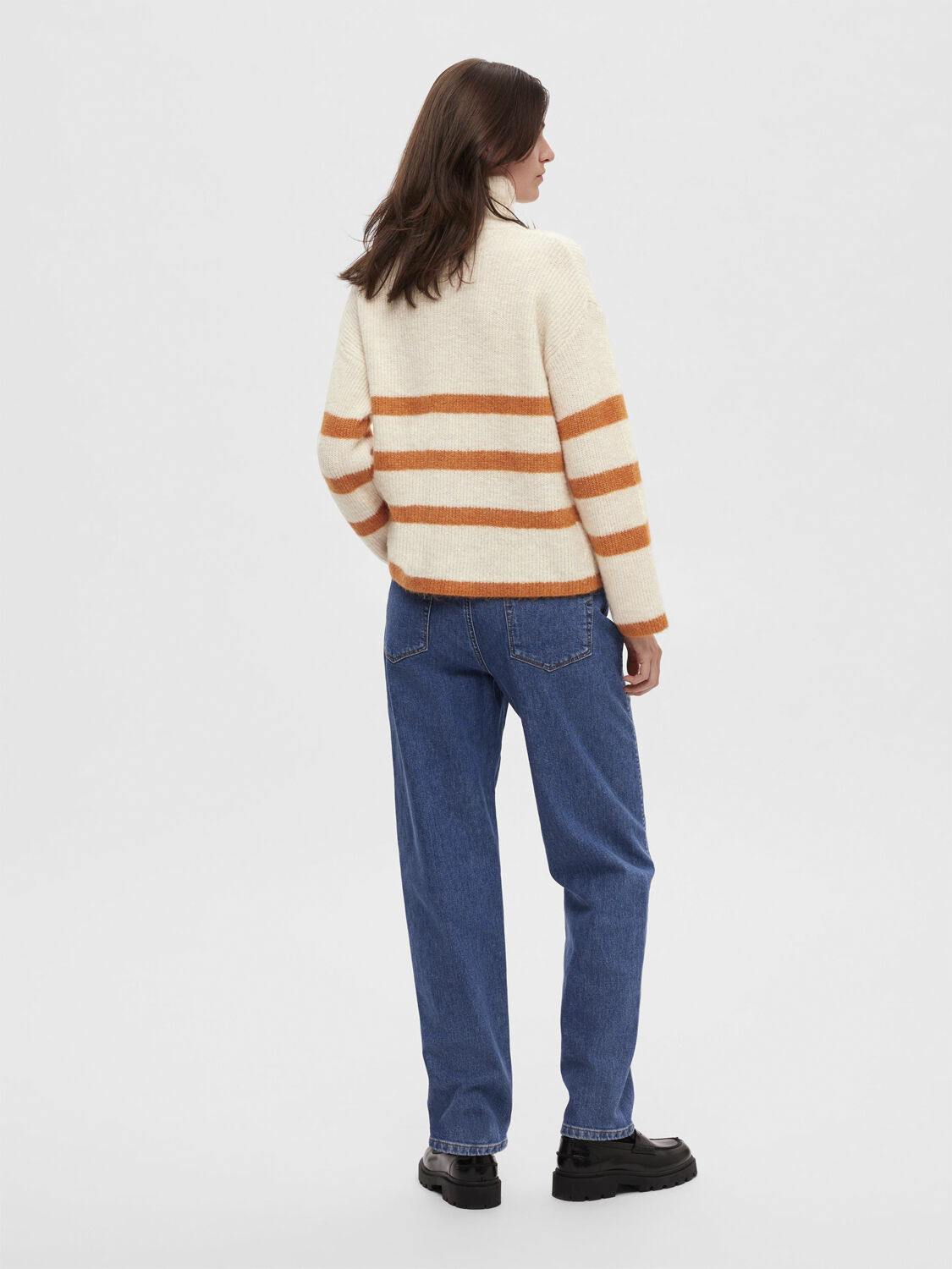 SLFMALINE LS WOOL KNIT HALF ZIP NOOS