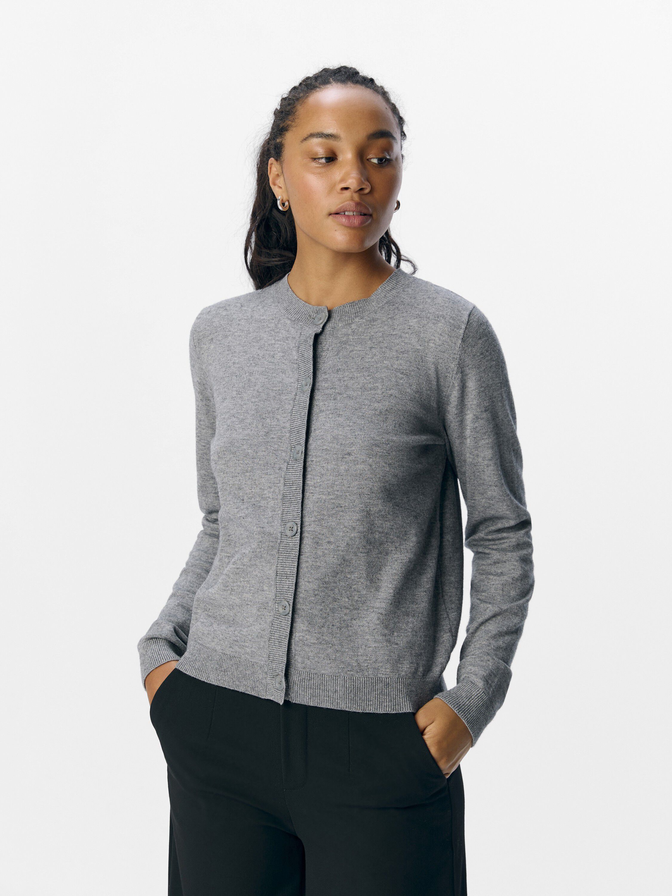 OBJTHESS L/S SHORT CARDIGAN NOOS