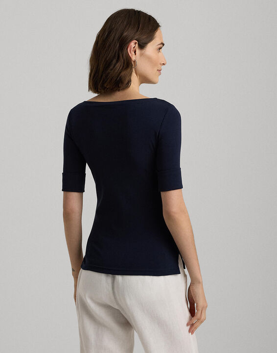 Cotton Boatneck Top