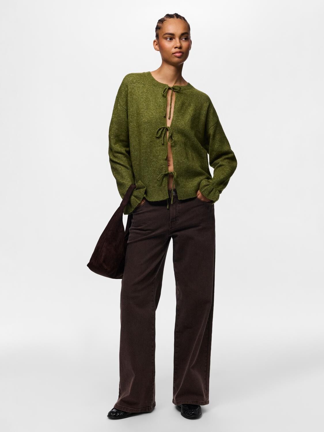 Pcsally Rev Frill Cardigan Knit Noos Bc