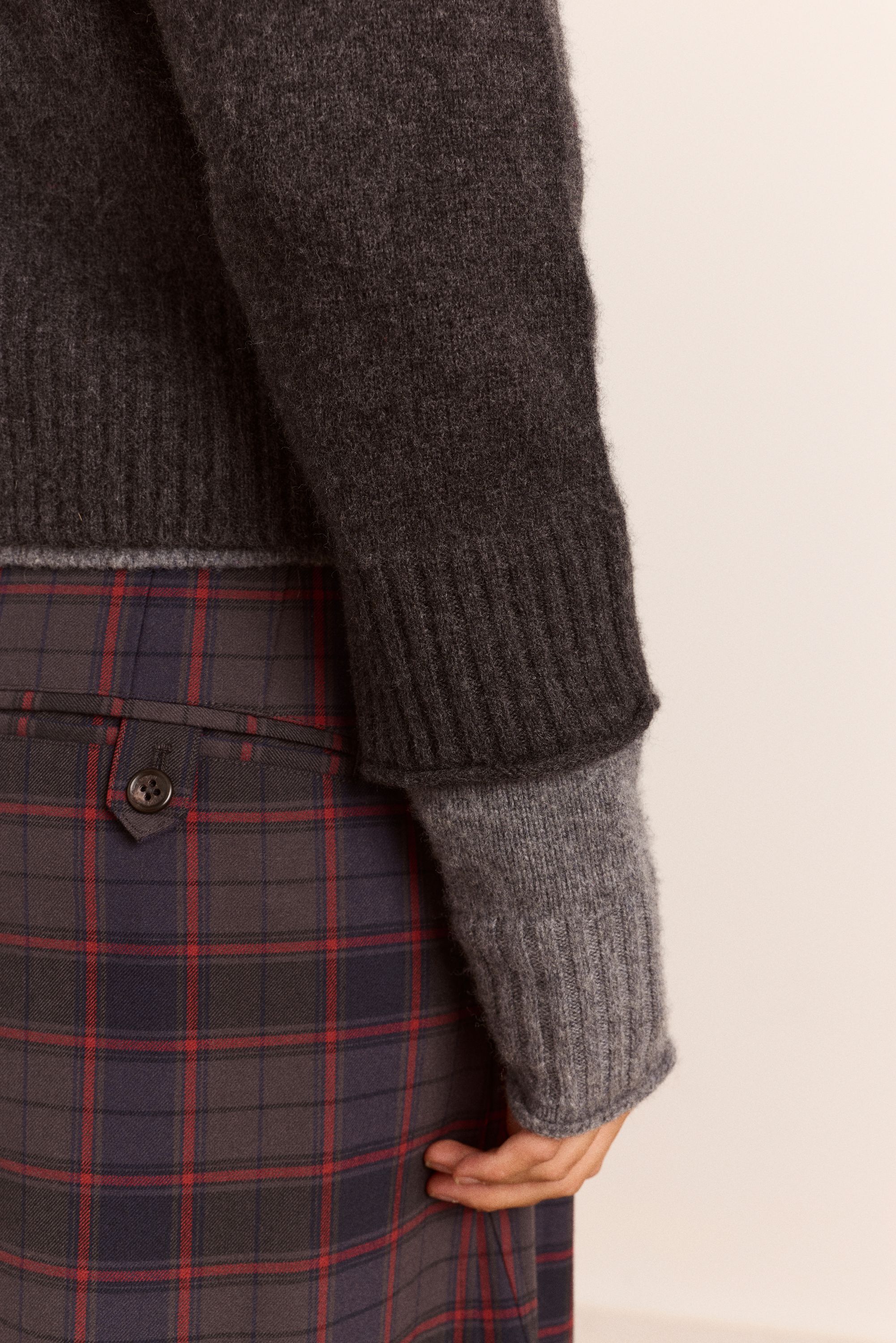 FRANNY 100% MERINO WOOL CARDIGAN - NAVY STRIPE