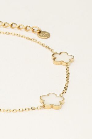 Bracelet 3 flowers pearl
