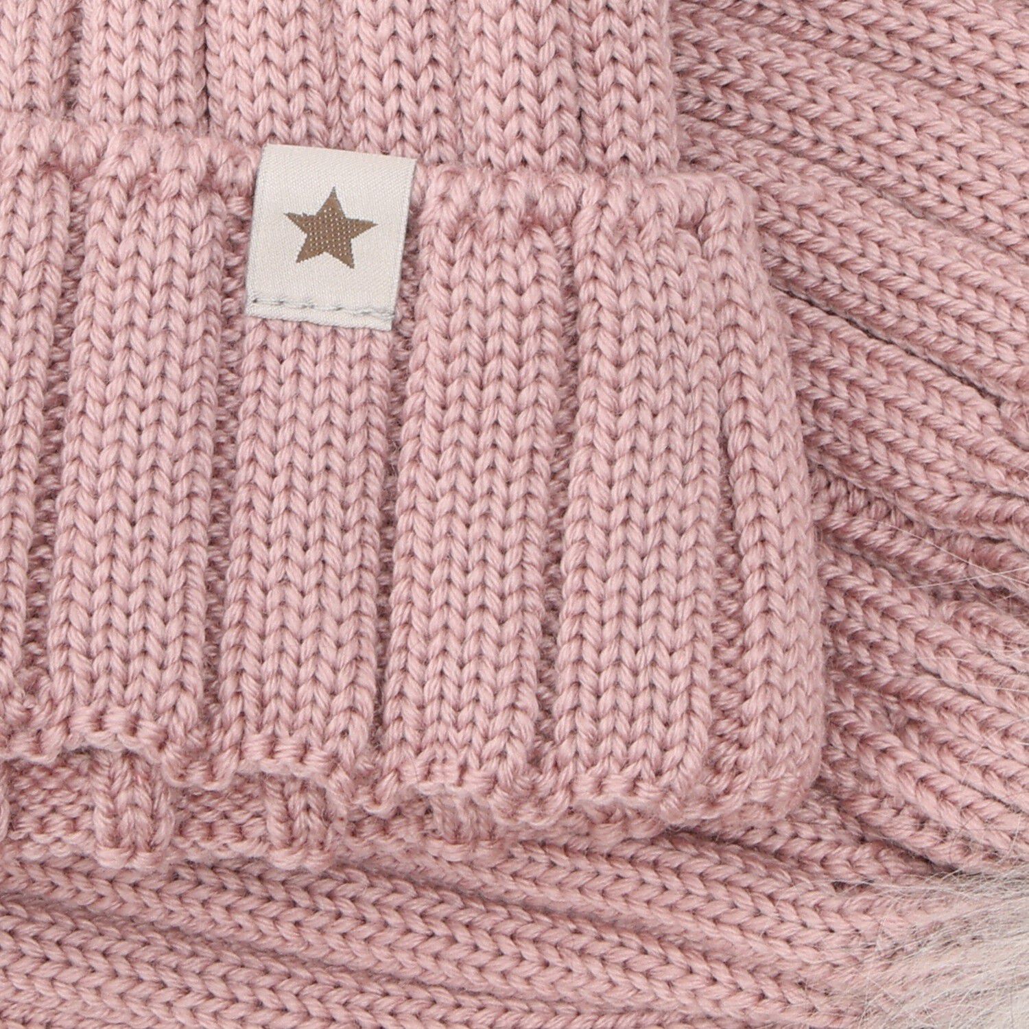 Hat Knit Alpaca Pompom
