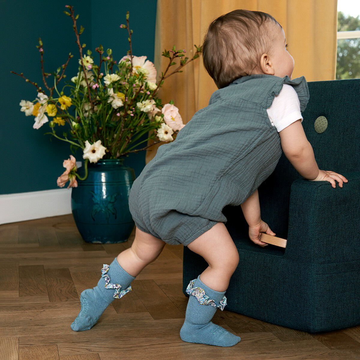 Non-slip socks - Bamboo / Liberty