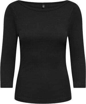 ONLKATHLINE 3/4 RIB BOATNECK TOP CS
