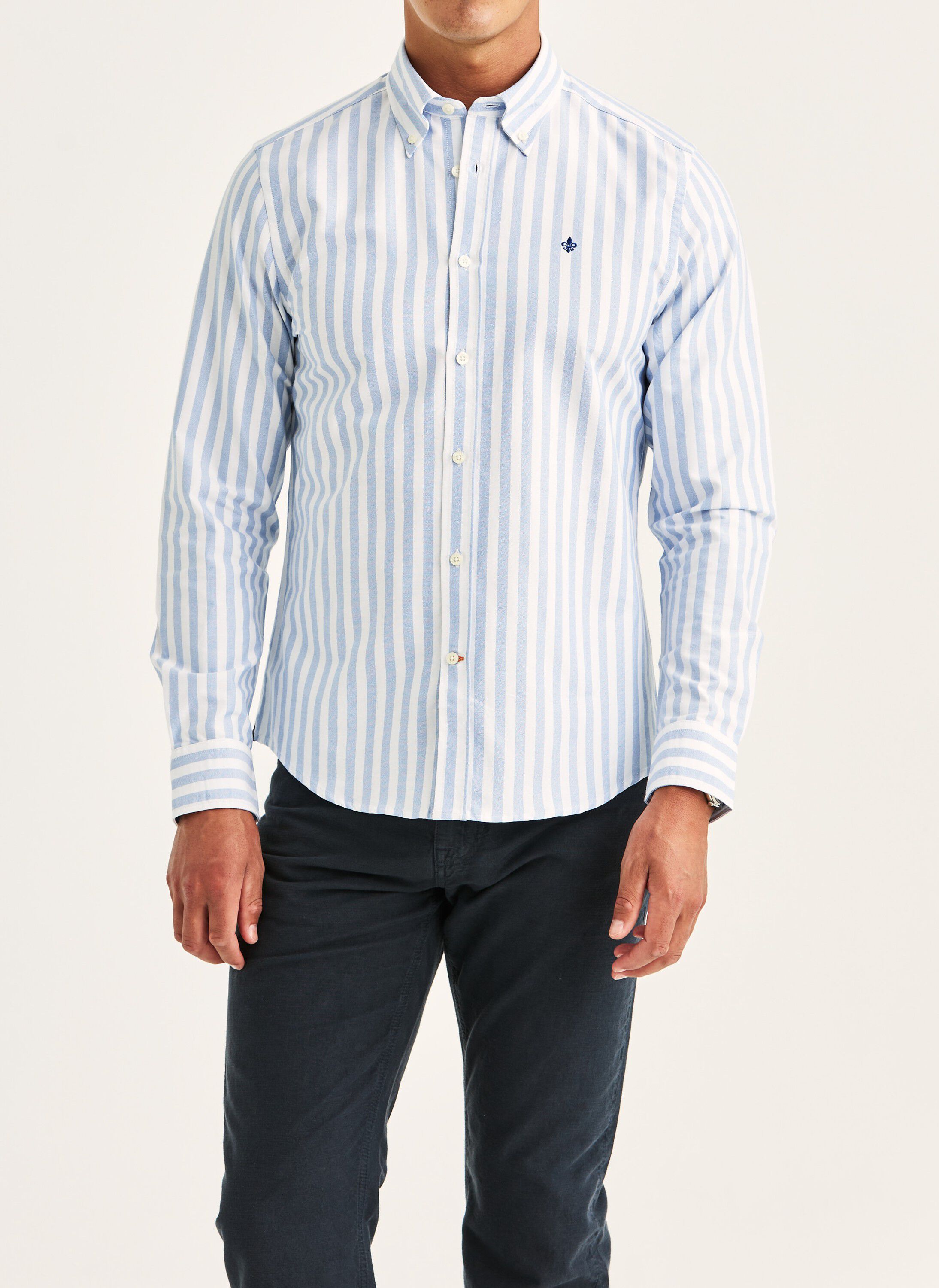 Douglas Oxford Stripe Shirt-Slim Fit