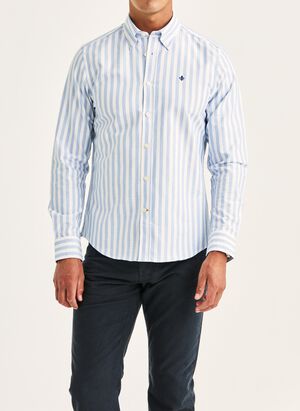 Douglas Oxford Stripe Shirt-Slim Fit