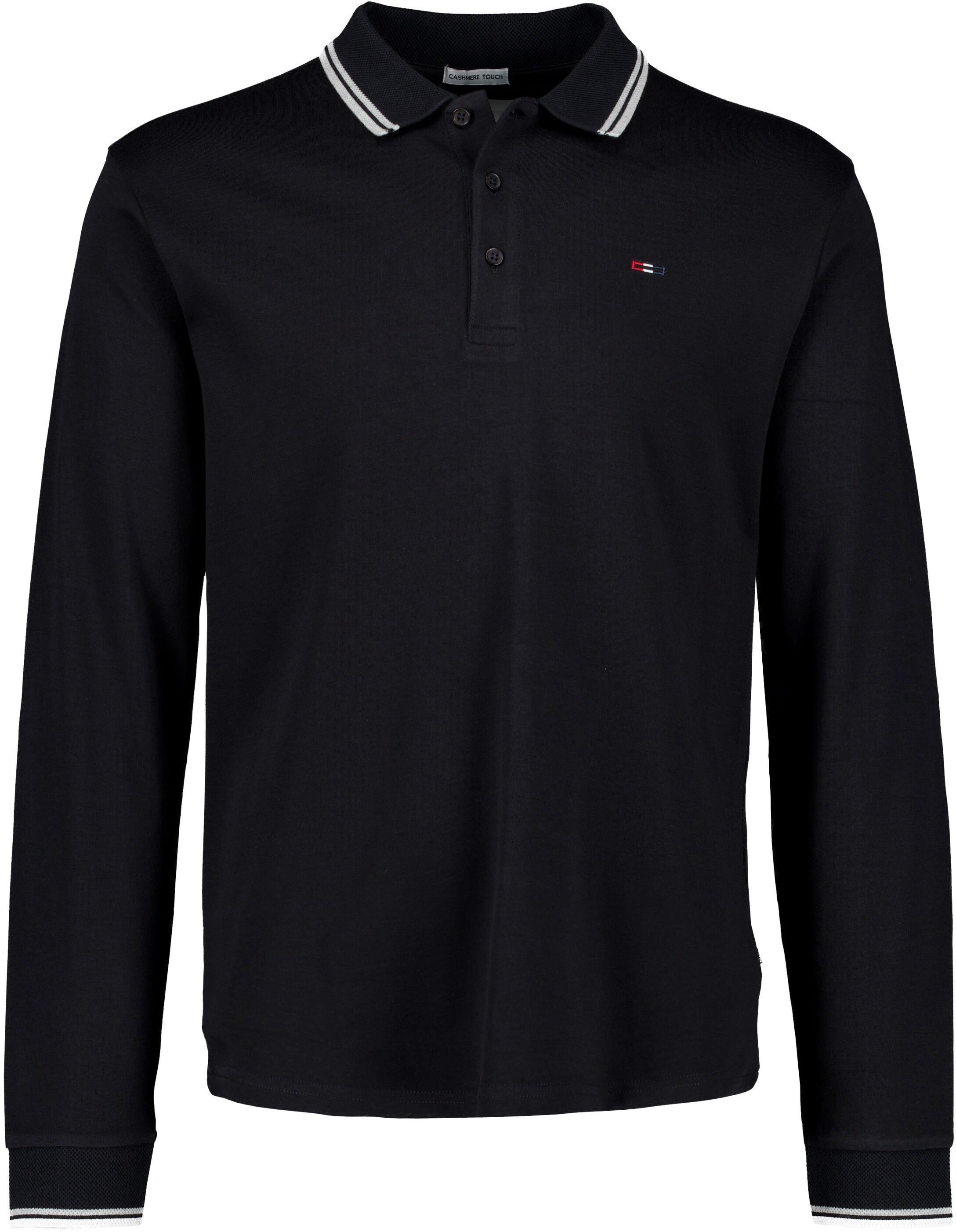 Cashmere touch polo L/S