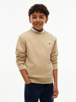 Logo Flag Embroidery Crew Neck Jumper