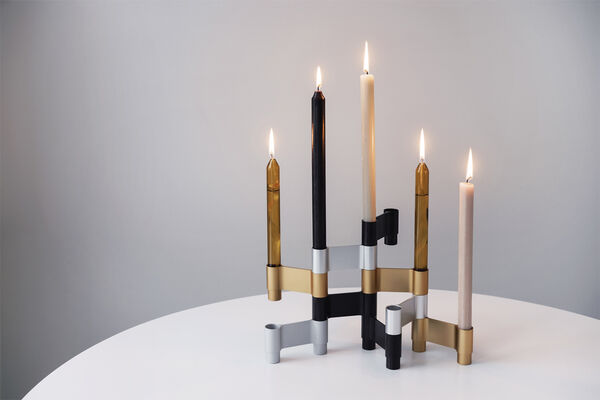 LINK, CANDLE HOLDER, MATT ALUMINIUM, 11060M