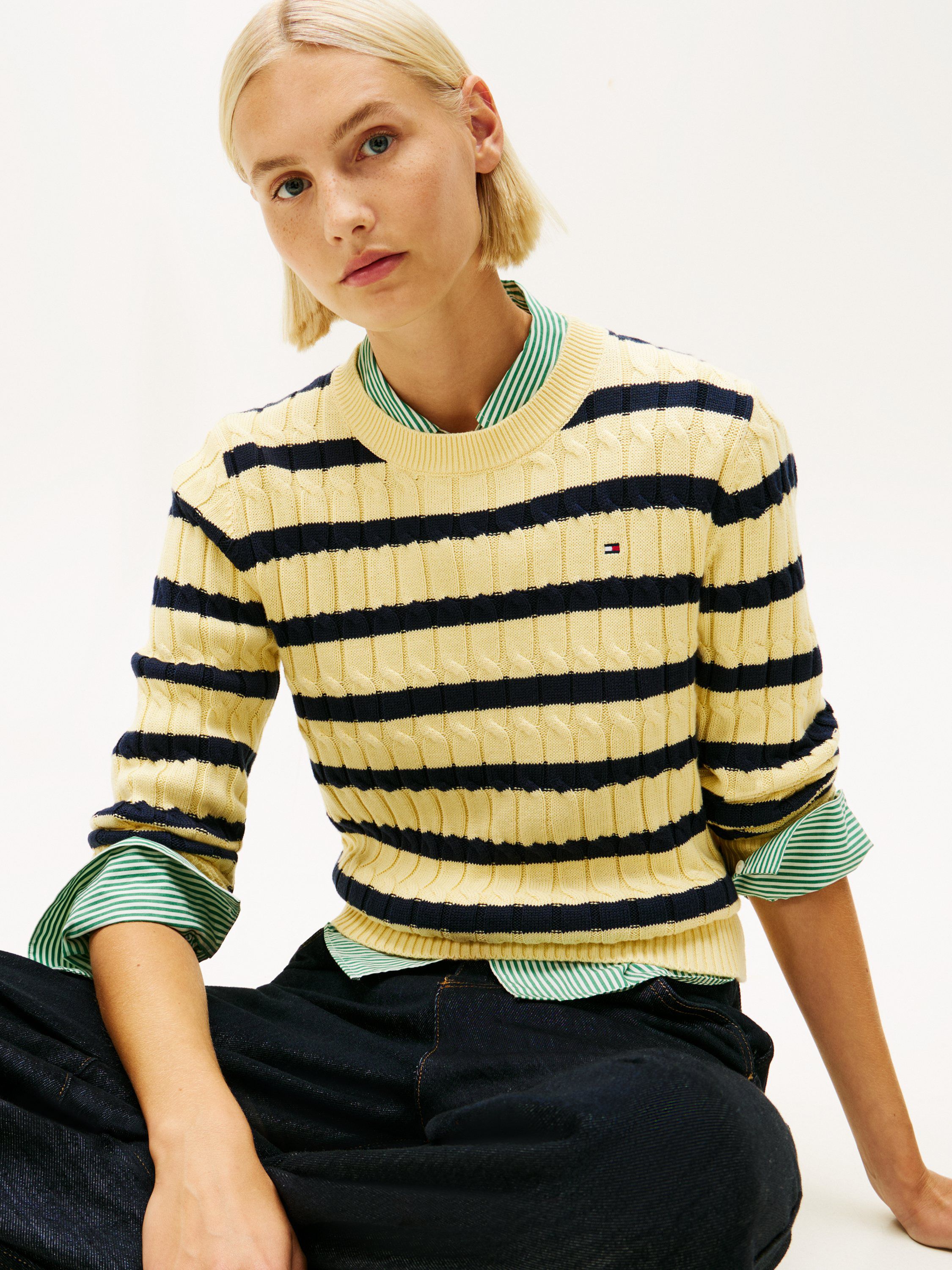 Cable Knit Crew Neck Jumper