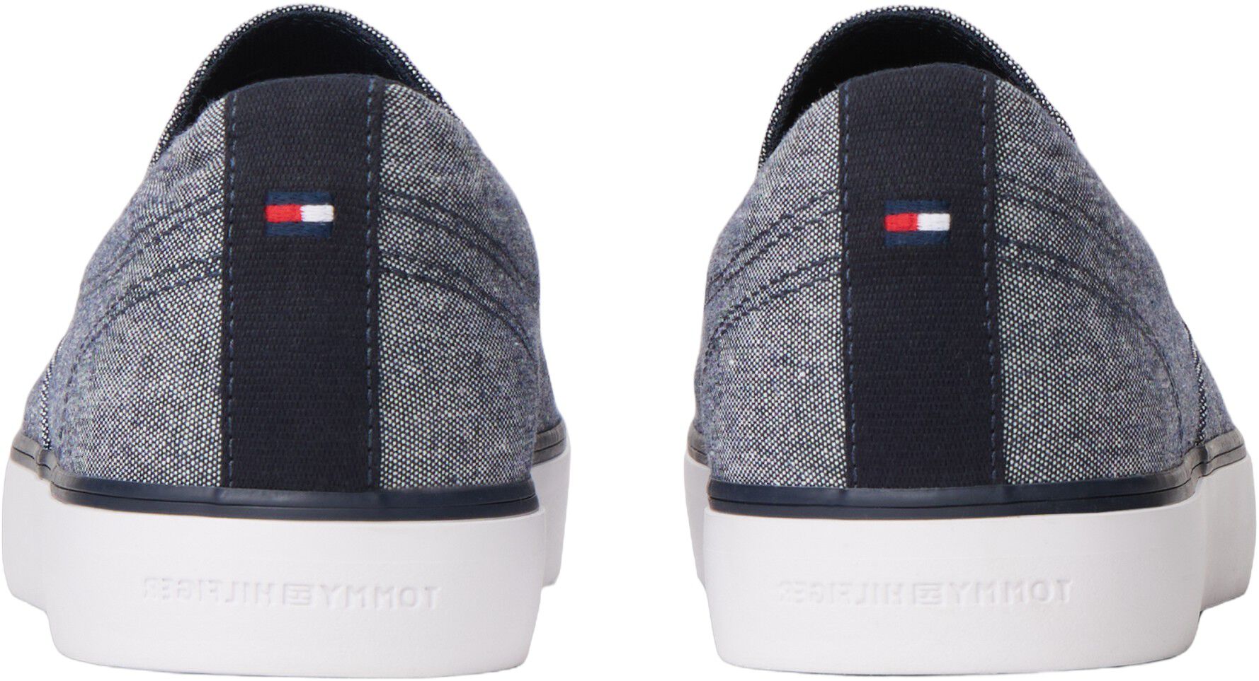 Linen Chambray Jacquard Slip-On Trainers