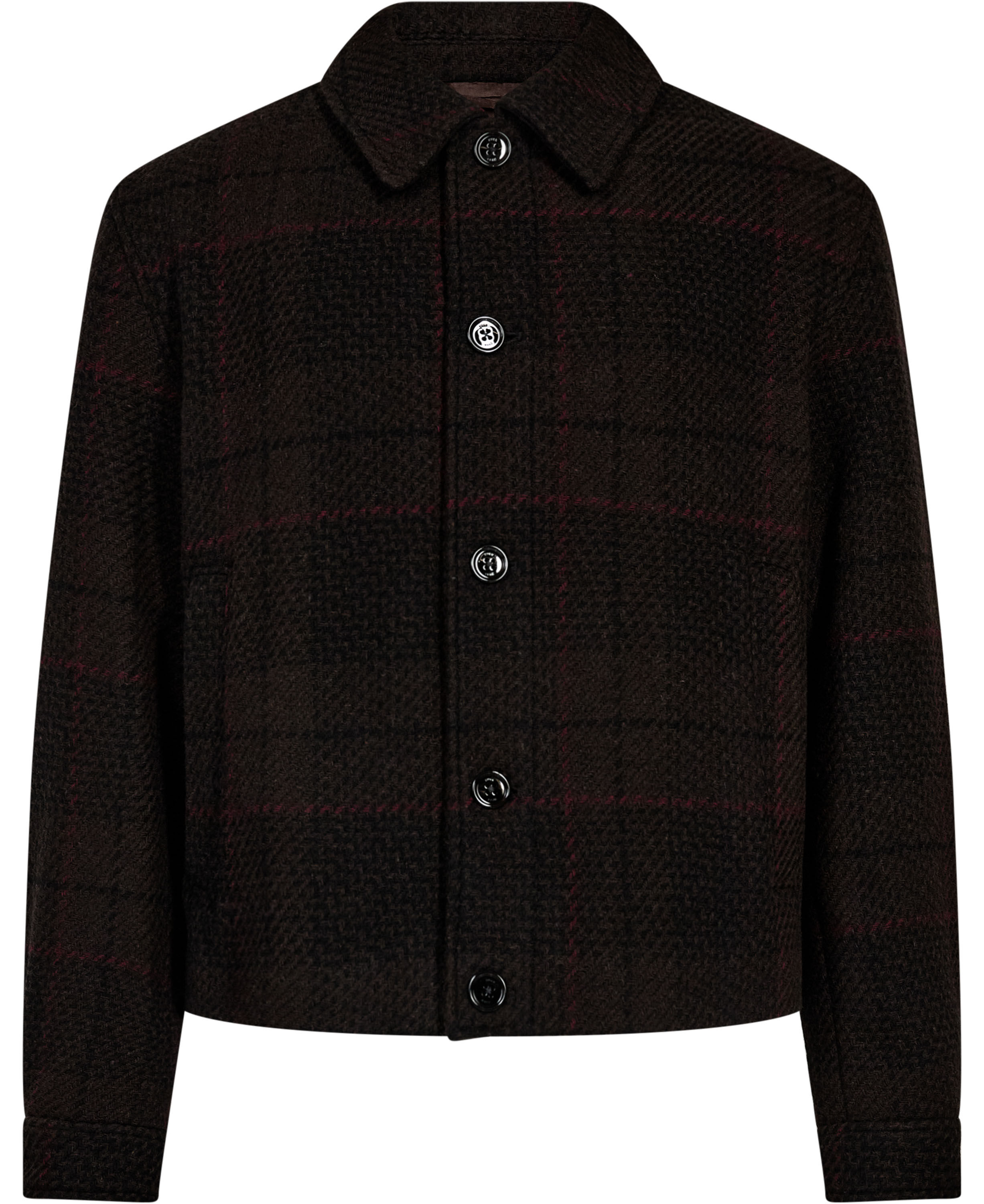 Wool-blend jacket check pattern