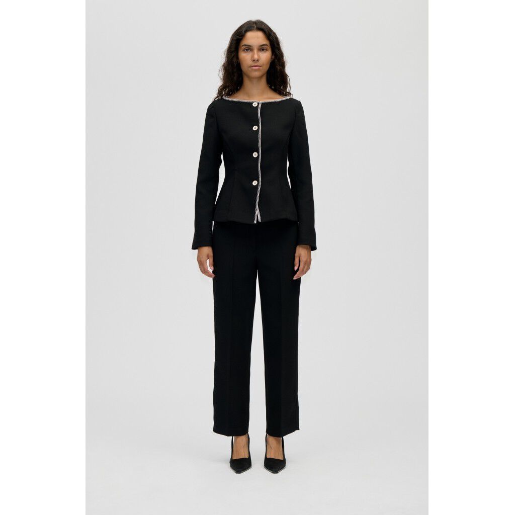 2360 Structured Crepe, Straight Tailored Ankle Pants