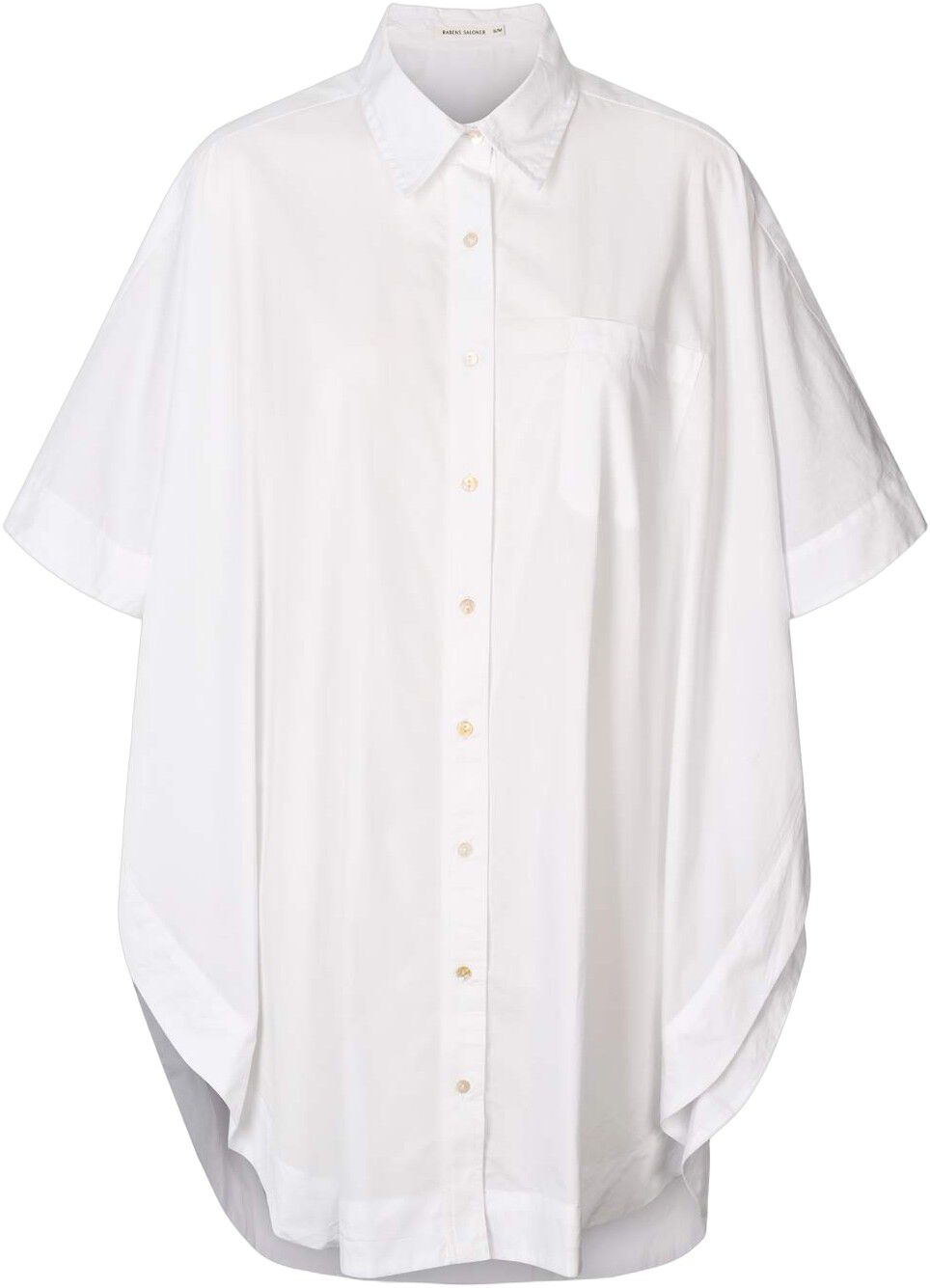 Poplin curved hem shirt dress - Ber