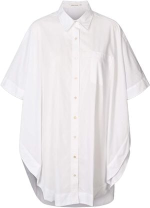 Poplin curved hem shirt dress - Ber