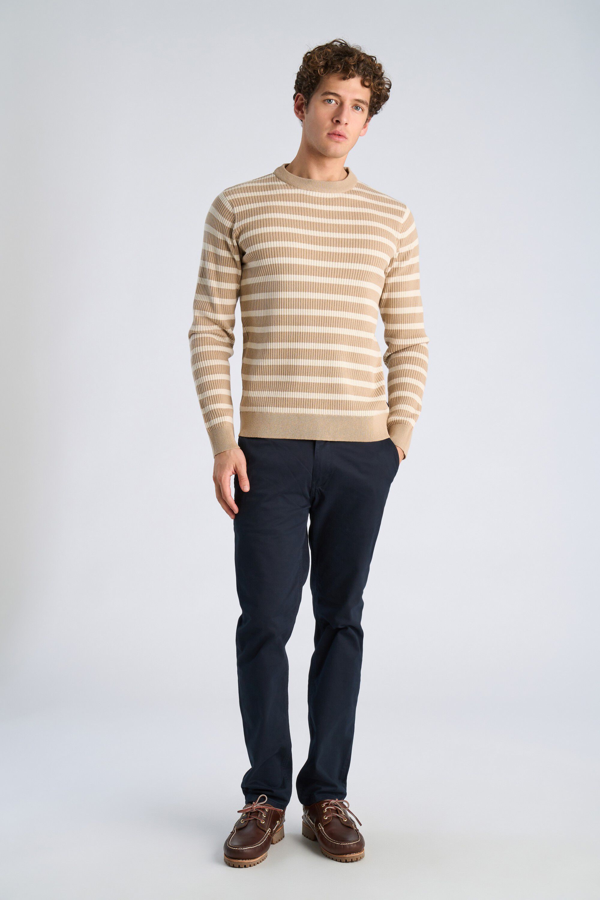 Recycled crew neck knit L/S