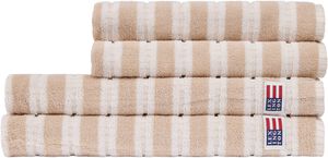 Striped Terry Towel Lt Beige/Off White
