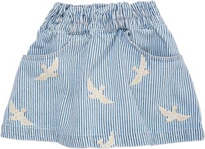 Y/D TWILL SKIRT W. EMBROIRDEY