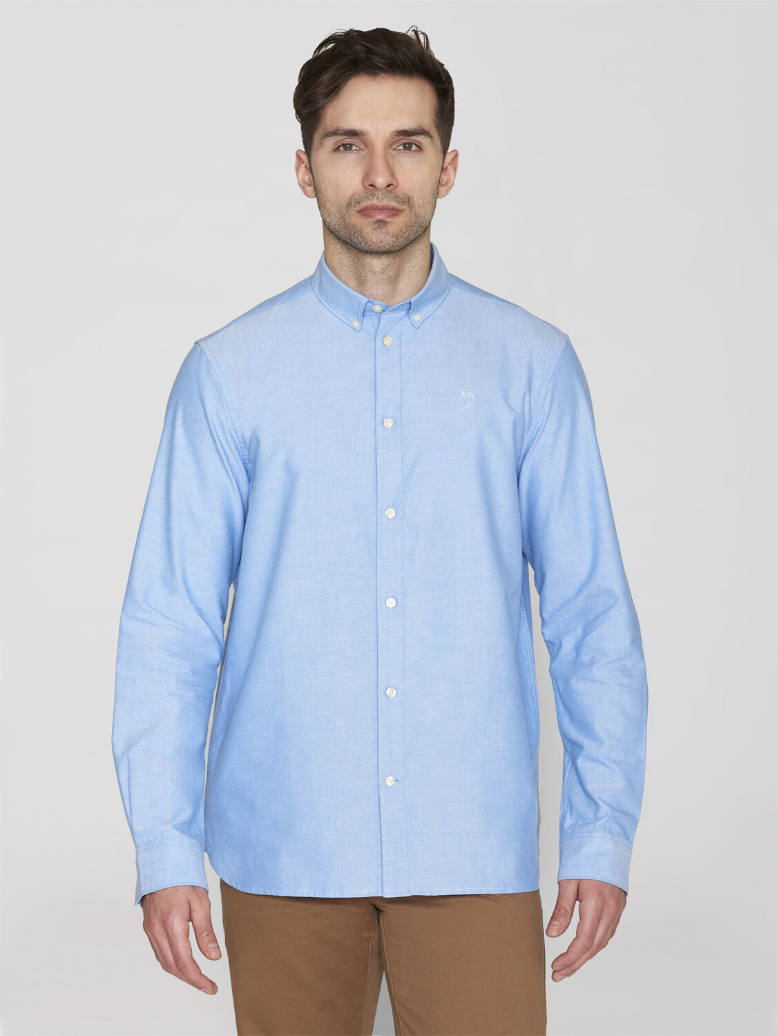 Harald Small owl oxford regular fit shirt - GOTS/Vegan