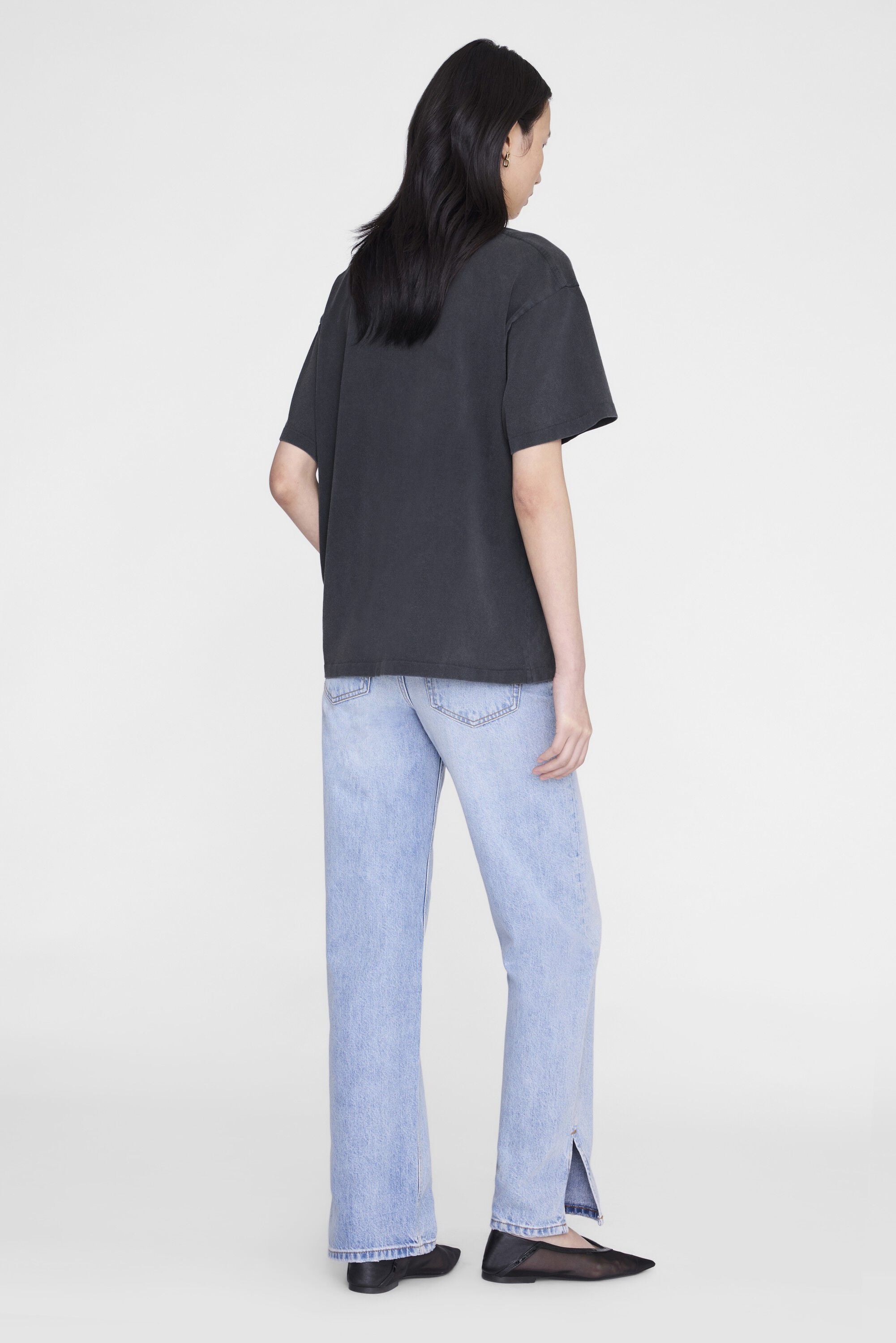 CADE TEE MELROSE STENCIL - WASHED BLACK
