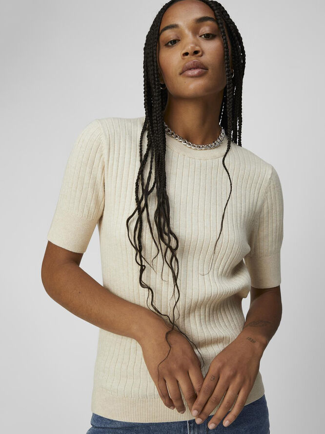 OBJNOELLE S/S KNIT T-SHIRT NOOS