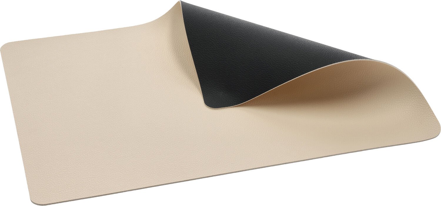 Spisebrikke 46 x 33 cm 4 stk. Svart/Kremfarget