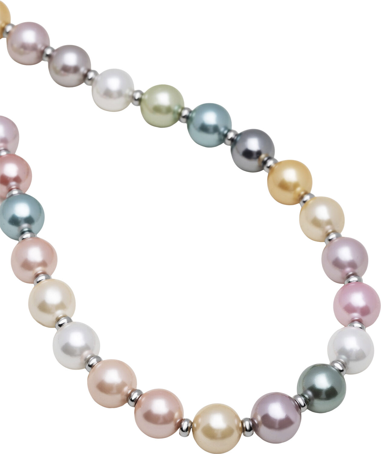 Pastel Pearl Necklace with Stainless Steel