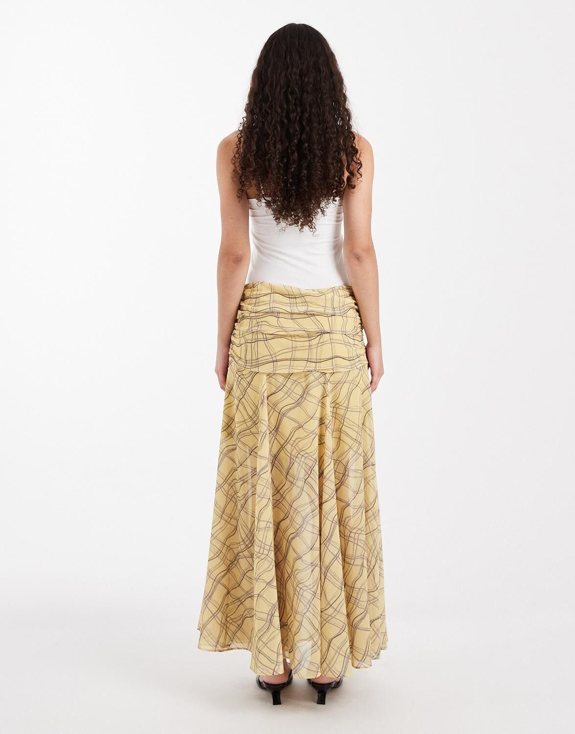 Tskelly Drop Waist Ruffle Maxi Skirt Wvn