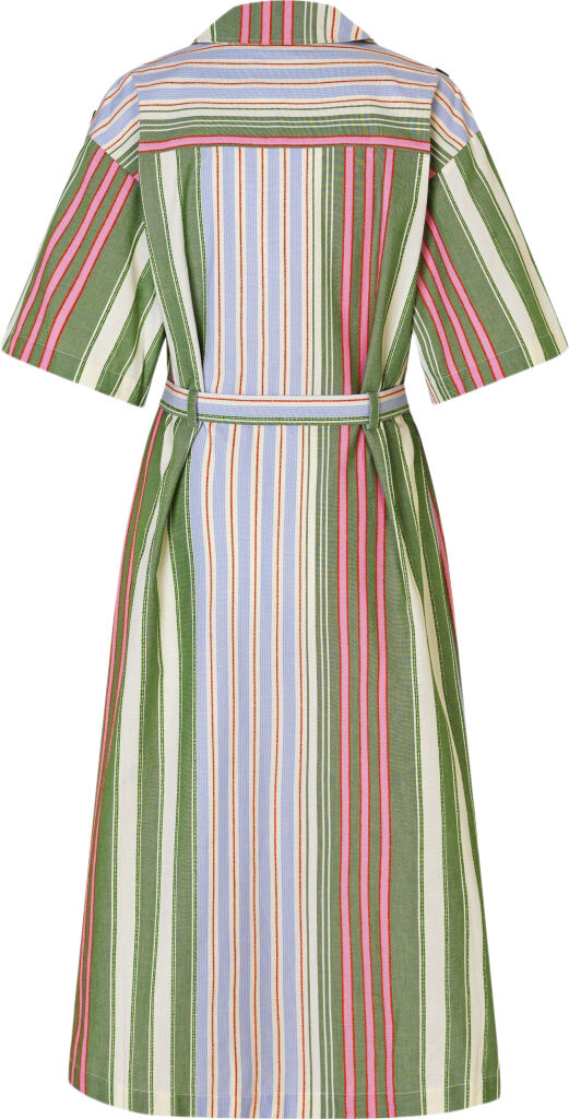 2363 Striped Cotton, Workwear Midi Dress