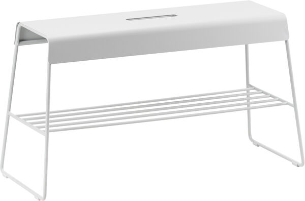 Benk med hylle A-Bench Outdoor Soft Grey