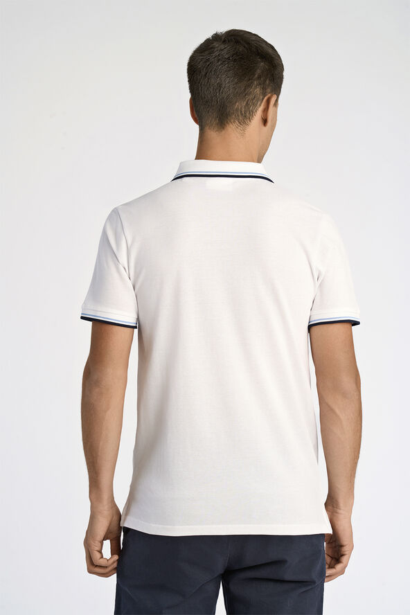 Polo shirt w. contrast piping
