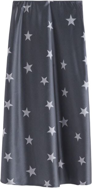 Satin skirt with a comfy elastic wa