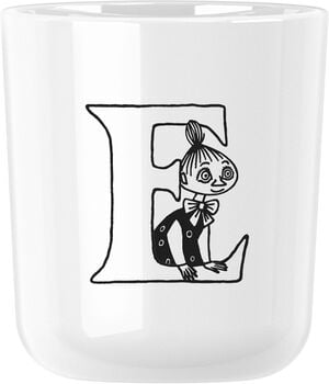 Moomin ABC kopp - E 0.2 l. Moomin white
