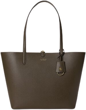 Faux-Leather Large Reversible Tote Bag