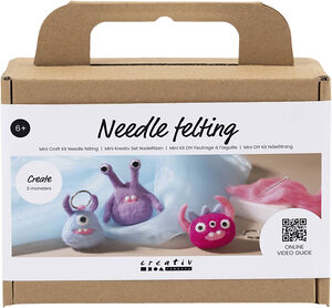 Mini DIY Kit Nålefiltning, Monster