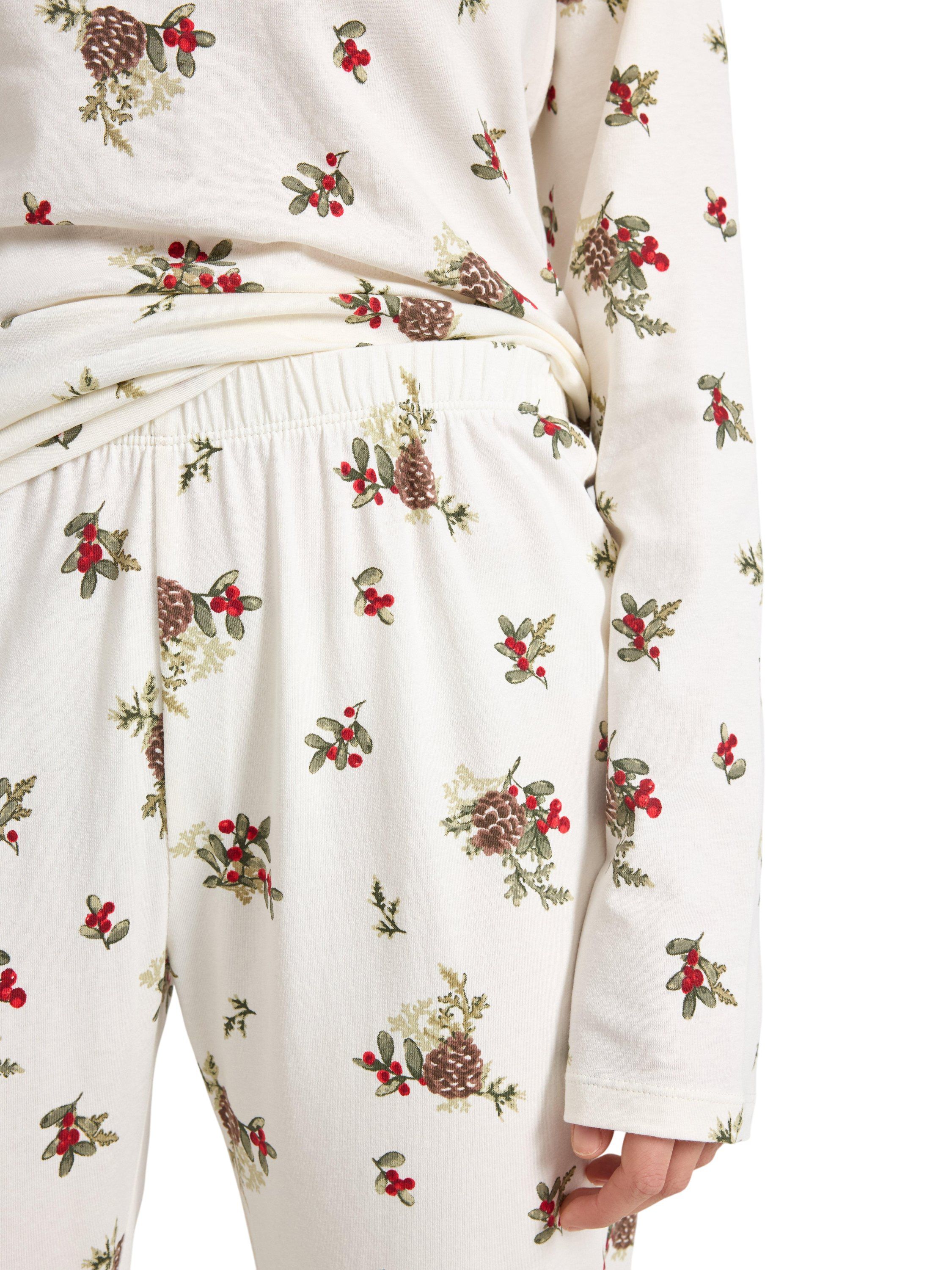 Matchende pyjamass&aelig;t i bomuld med l