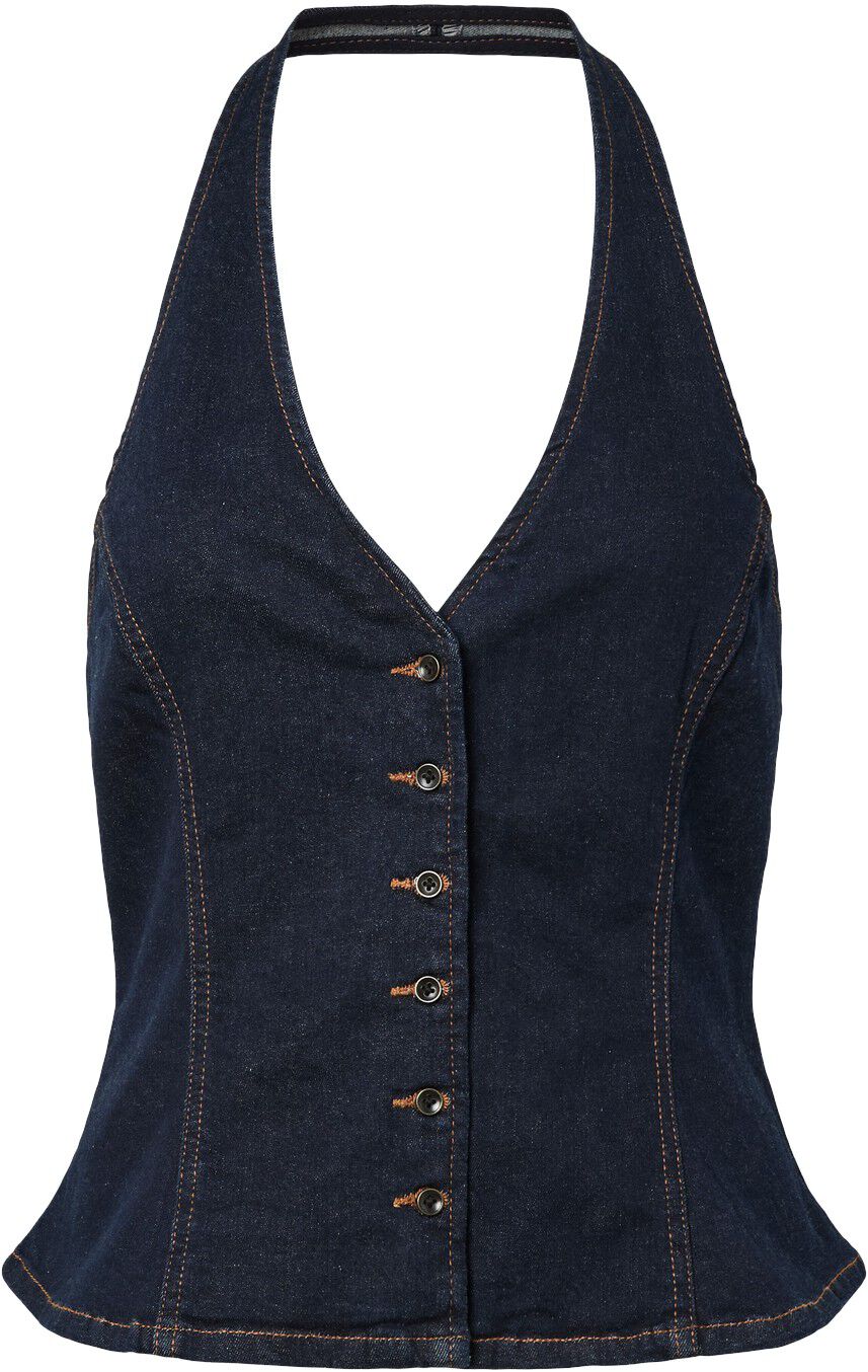 Pcdaisy Halterneck Top Dnm Bc