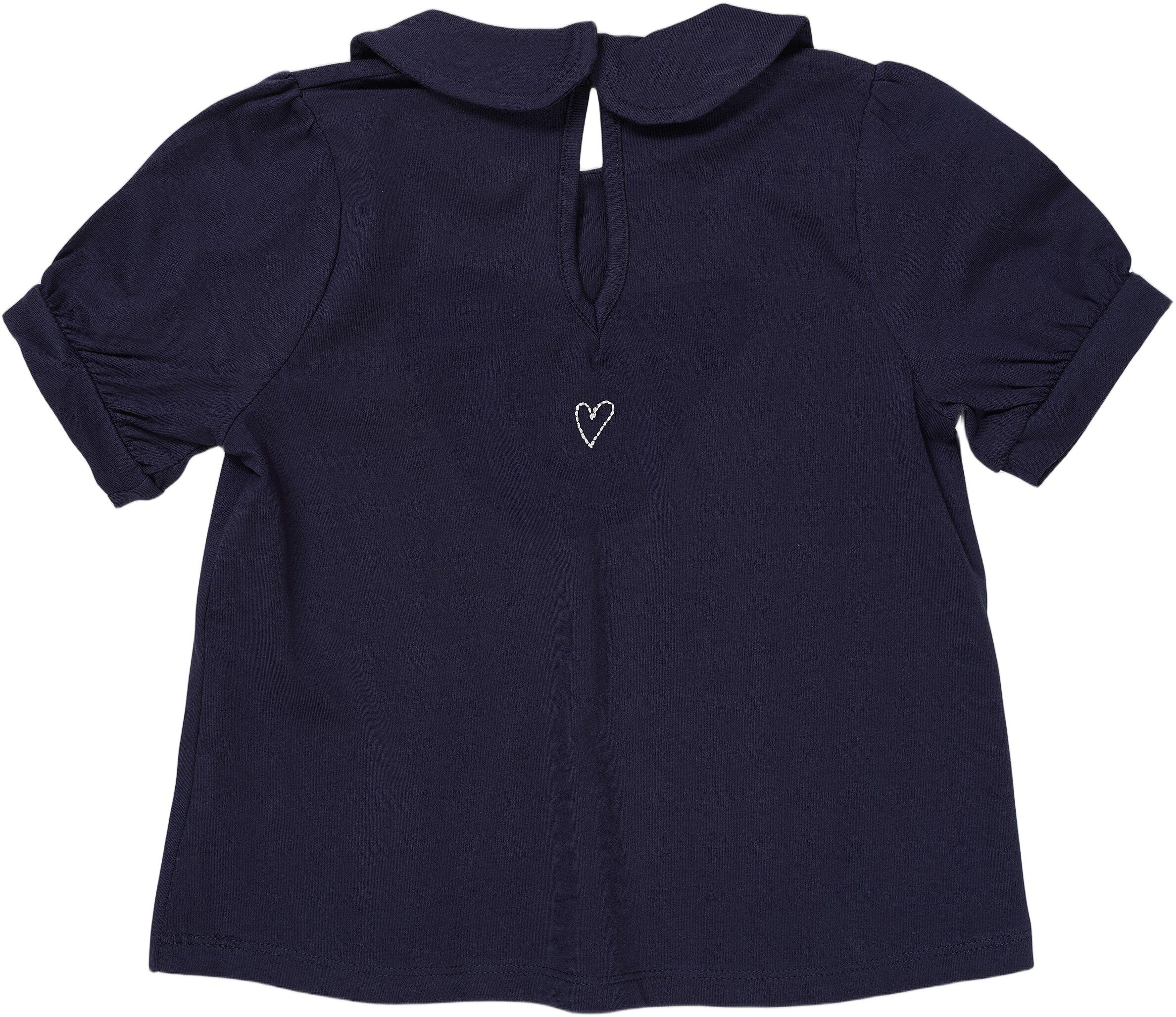 SOLID BLOUSE W. COLLAR SS