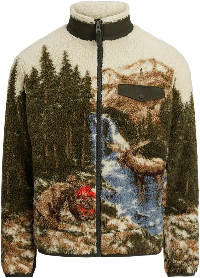 Pile Fleece Graphic Jacket