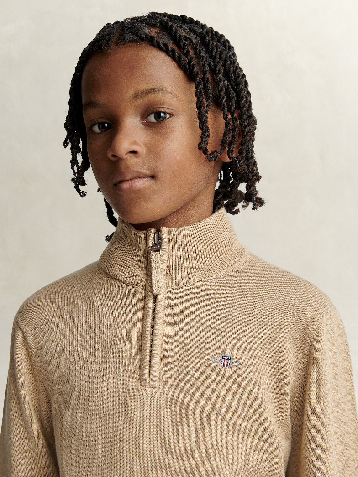 Shield Cotton Half Zip Sweater