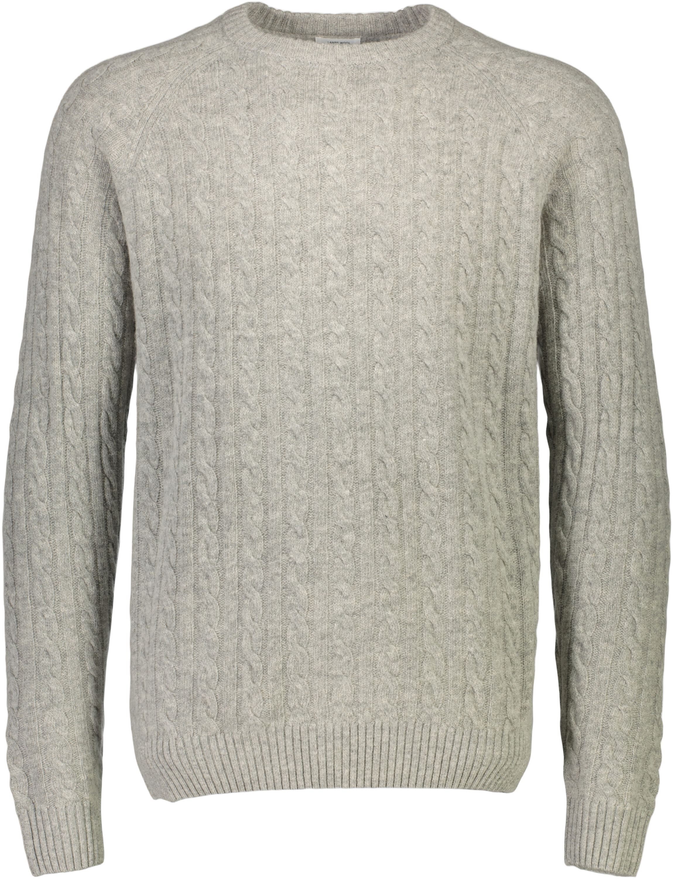Lambswool raglan cable o-neck