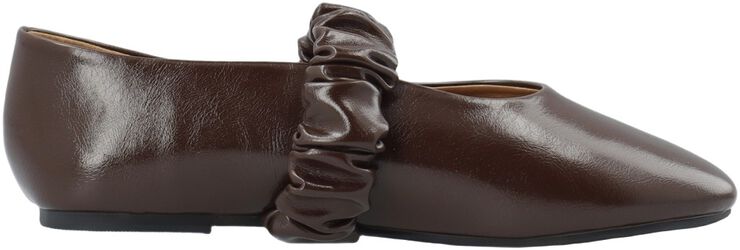 BIALUNA Scrunchie Ballet Flat Faux Leather