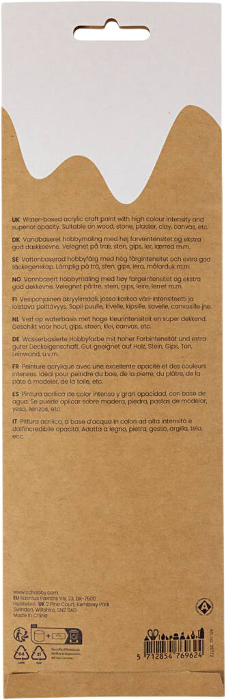 Plus Color Hobbymaling, lilla/pink harmoni, 6x5ml.